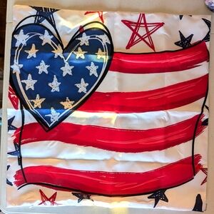 Choice Patriotic design pillow or cushion cover doily or wall hanging 17 x 17